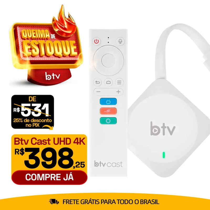 B-tv Cast Android 4K 8GB Wi-Fi (Promoção Limitada)